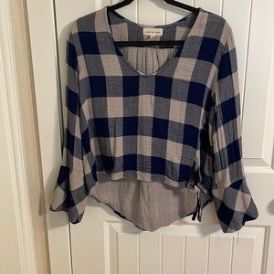 Checkered sweater top- Cloth & Stone